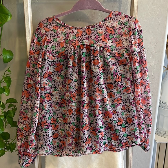 Long sleeve floral Ann Taylor Blouse - Picture 1 of 3